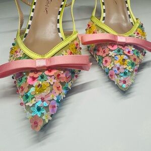 Betsey Johnson Sadyy Slingback Pointed Toe Pump - Lime